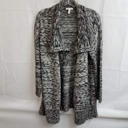 Eileen Fisher Organic Cotton Black & White knit Cardigan Sweater Size XS