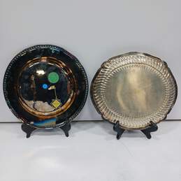 Set of Two Silver Tone Platter alternative image