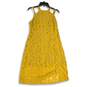 NWT Ali & Jay Los Angeles Womens Yellow Lace Sleeveless Midi A-Line Dress Size L image number 1