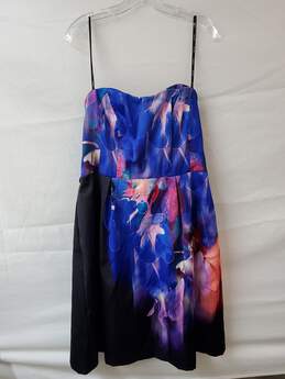 City Chic Black Floral Fantasy Sleeveless Dress Size XS