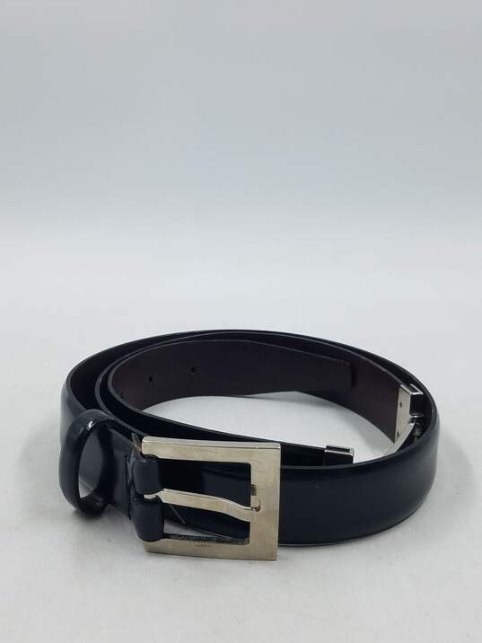 Authentic D&G Black Leather Men's Belt 45 image number 1
