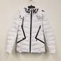 Womens White Quilted Long Sleeve Hooded Full Zip Puffer Jacket Size XS image number 1
