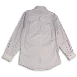 NWT Nautica Mens White Striped Spread Collar Long Sleeve Button-Up Shirt 32/33 alternative image