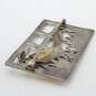 Sterling Silver Square Detailed Bird Brooch 20.9g image number 2