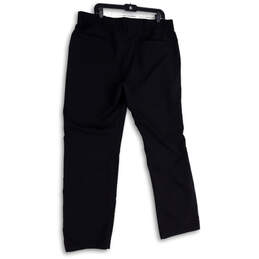 Mens Black Flat Front Slash Pocket Straight Leg Chino Pants Size 40/32 alternative image