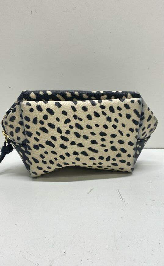 Tory Burch Spotted Travel Cosmetic Pouch Zip Clutch Bag image number 2