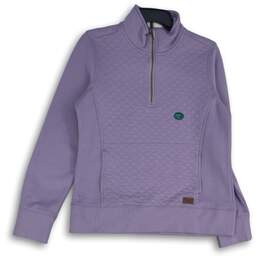 L.L. Bean Womens Lavender Long Sleeve Mock Neck Pullover Sweatshirt Size Small