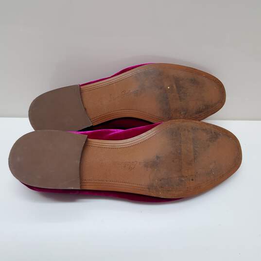 Sam Edelman Flats Raspberry Velvet Shoes Loraine Pink Loafers Sz 9.5W image number 1