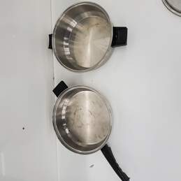 Set of 2 Twin Star Regal Ware 18-8 Stainless Steel Pan And Pot alternative image