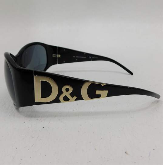 D&G Dolce & Gabbana Black Logo Unisex 3008M 714/87 Rectangle Women's Sunglasses with COA image number 6