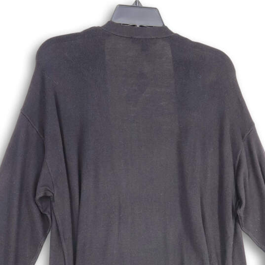 NWT Womens Black Long Sleeve Open Front Cardigan Sweater Size Large image number 4