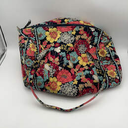 Womens Multicolor Floral Quilted Double-Handed Classic Rectangle Duffel Bag