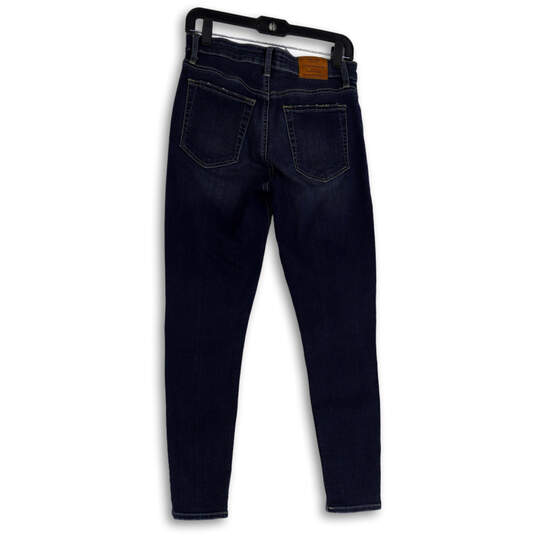 Womens Blue Denim Medium Wash 5 Pocket Design Skinny Leg Jeans Size 6/28 image number 2