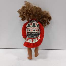 Toy Girl Doll w/ Holiday Dress On alternative image