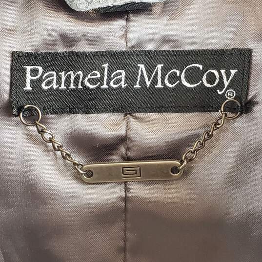 Pamela McCoy Women's Gray Leather Jacket M image number 3
