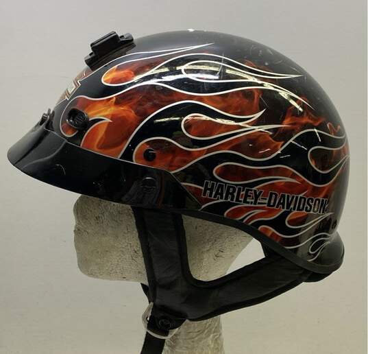 Harley Davidson Black Motorcycle Helmet Sz. XS image number 3
