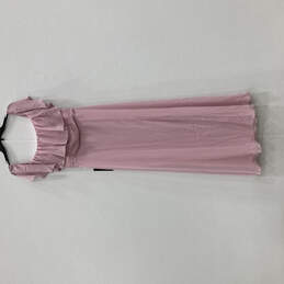 NWT Womens Pink Off The Shoulder Ruffle Pullover Bridesmaid Dress Size 3XL