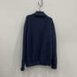Mens Blue Long Sleeve Knitted Collared Regular Fit Pullover Sweater Size 2XL image number 2