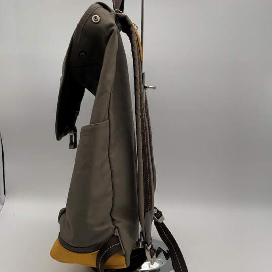 Coach Womens Brown Yellow Adjustable Shoulder Strap Inner Pockets Backpack image number 2