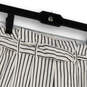NWT Womens White Black Striped Waist Belt Flat Front Paperbag Shorts Sz XS image number 4