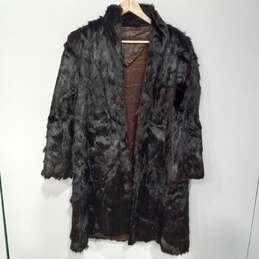 Women's Black Fur Coat Size Not Markerd