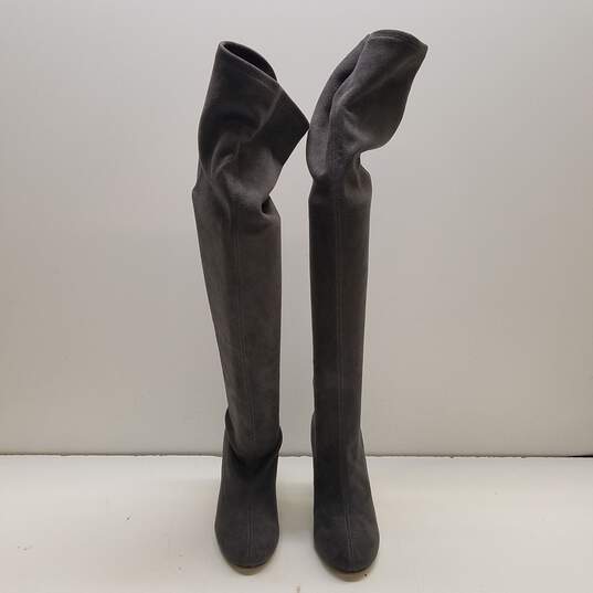 Renvy Suede Knee High Maya Boots Grey 5 image number 1