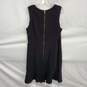 NWT ivy & blu Black Sleeveless Darcy Flounce with Leather Trim Knee Length Dress Size 14 image number 2