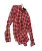 Mens Multicolor Plaid Long Sleeve Button Up Shirt Size Large image number 3