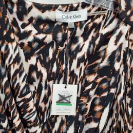 NWT  Calvin Klein Wrap Animal Print Dress size L alternative image