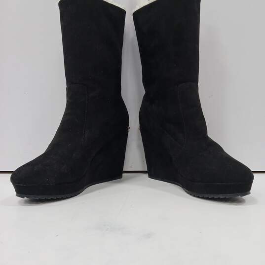 Juicy Couture Women's Black Side Zip Wedge Heel Fashion Boots Size 10M image number 3