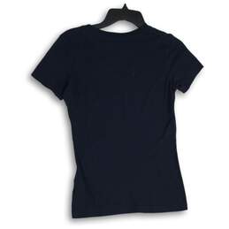 Nike Womens Navy Blue V-Neck Short Sleeve Slim Fit Pullover T-Shirt Size Small alternative image