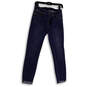 Womens Blue Denim Medium Wash Pockets Raw Hem Skinny Leg Jeans Size 27 image number 1