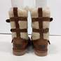 Women's Brown Leather Ugg Boots Size 9 image number 5