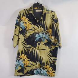 Tommy Bahama Navy Tropical Floral Shirt L