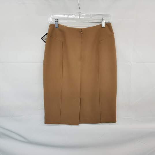 Halogen Light Brown Lined Pencil Skirt WM Size 4 NWT image number 2