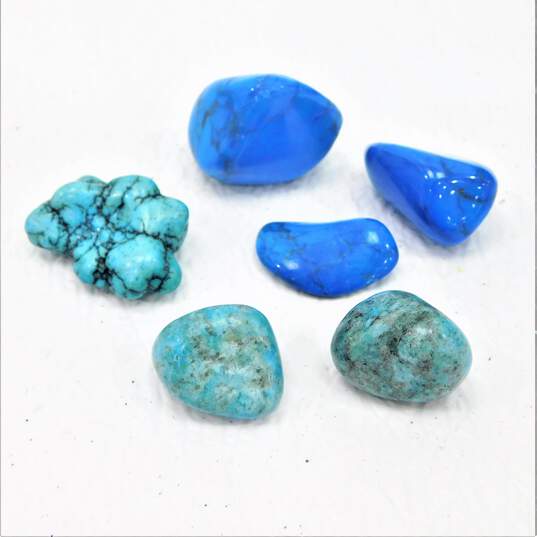 Various Crystals Stones Blue Green Tones Turquoise Labradorite Egg Lapis Lazuli image number 4