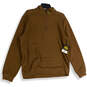 NWT Mens Brown Mock Neck Long Sleeve Ribbed Pullover Sweater Size L image number 1