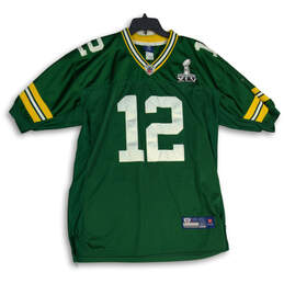 Mens Green V-Neck Green Bay Packers Aaron Rodgers #12 NFL Jersey Size 52