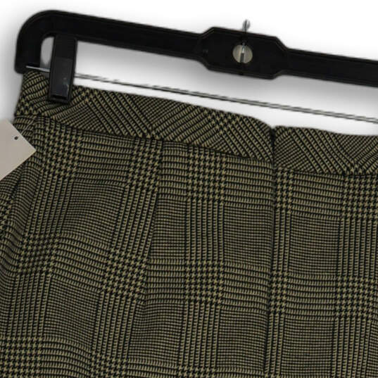 NWT Womens Black Tan Houndstooth Back Zip Straight & Pencil Skirt Size 6 image number 4