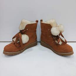 Women's Brown Fleece Lined Justfab Boots Size 8.5 alternative image