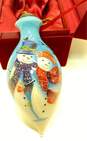 Ne' Qwa Art Hand Crafted Snowman Couple Decorative Glass Ornament image number 4