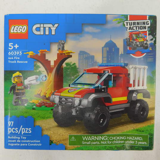 Sealed Lego City Police Car 4x4 Fire Truck Rescue & Arctic Explorer Snowmobile Building Toy Sets image number 5