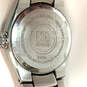 Designer ESQ Silver-Tone White Oval Dial Stainless Steel Analog Wristwatch image number 4