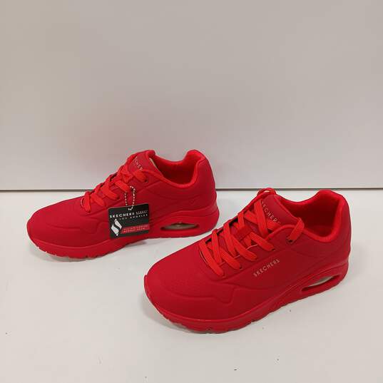Skechers Street LA Air-Cooled Memory Foam Red Sneakers Size 7.5 image number 2