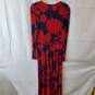 Boden Red Floral Maxi Dress Size 4R image number 2