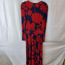 Boden Red Floral Maxi Dress Size 4R alternative image