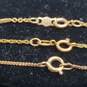 Sterling Silver Gold Filled Chain Neckace Bundle 4 pcs 7.4g image number 5