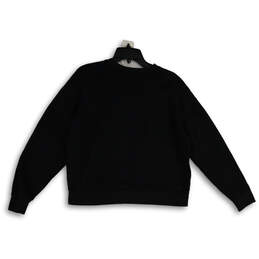 Womens Black Crew Neck Long Sleeve Pullover Sweatshirt Size Small alternative image