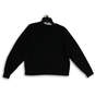 Womens Black Crew Neck Long Sleeve Pullover Sweatshirt Size Small image number 2