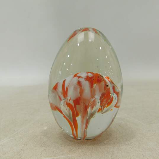 Vintage Murano Style Art Glass Multicolor Paperweight image number 4